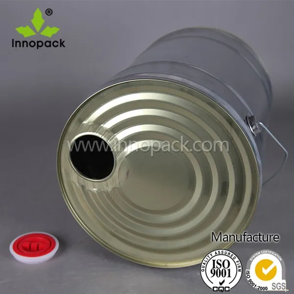 25L cubo de lata de aceite de cierre superior con pico tapa Venta al por mayor, la fabricación, la producción