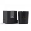Custom luxury design small black rigid paper candle box with insert