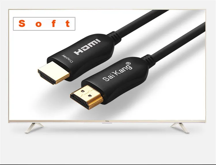 SaiKang gold-plated metal shell electrical hdmi cable 4k 25m 50m 100m 200 meter optical fiber hdmi cable 4k - ANKUX.COM