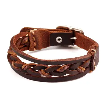 Custom Made Jewelry Leather Mexico Brown Simple Custom Made Jewelry Leather Mexico Brown Simple Bracelet