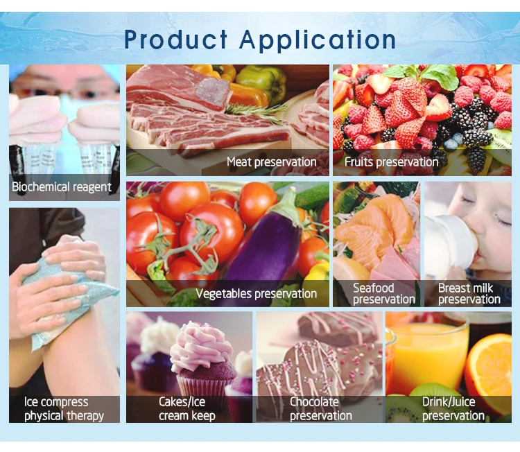 Low price guaranteed quality dehydrator ice pack sheets dry gel ice packs seafood