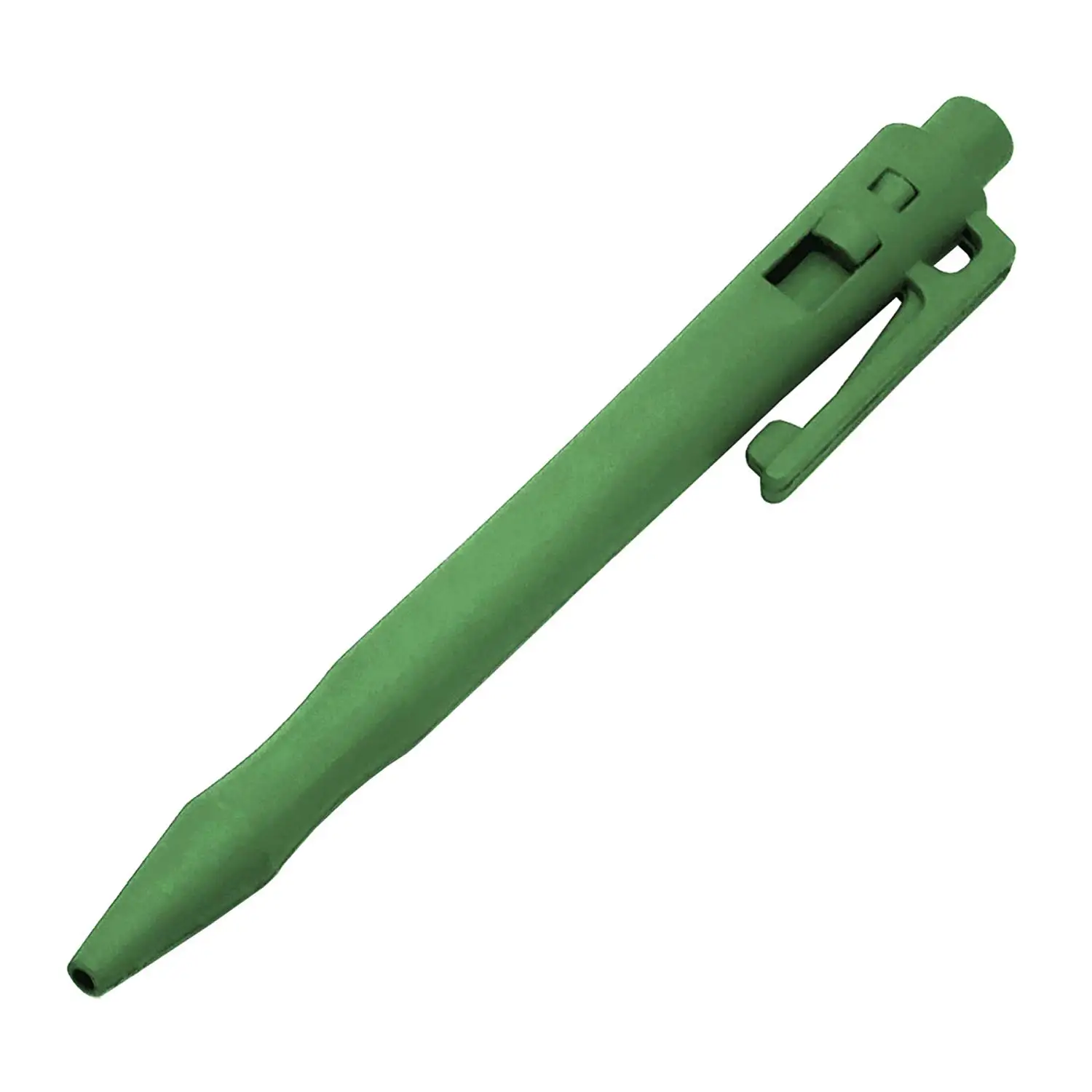 Metal and X-Ray Detectable Food Safe HD Retractable Pen, Green Housing, Green End Cap, Standard Green Ink - With Lanyard with Pocket Clip,Pack 50EA