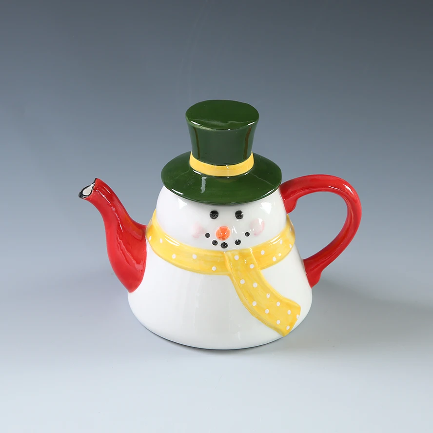 High Quality Cheap Christmas Decorative Snowman Ceramic Teapot Buy