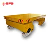 No power material transfer trolley cart running on cement ground