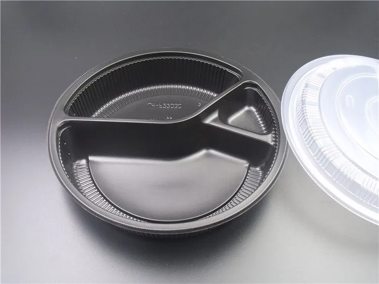 Pp Microwave Disposable Insulated Round Plastic Hospital Food Tray