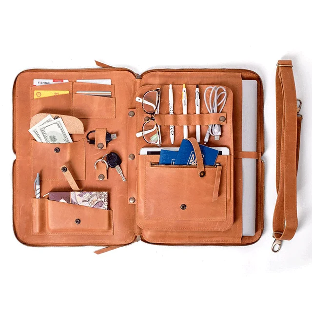 Genuine Leather Briefcase For Business