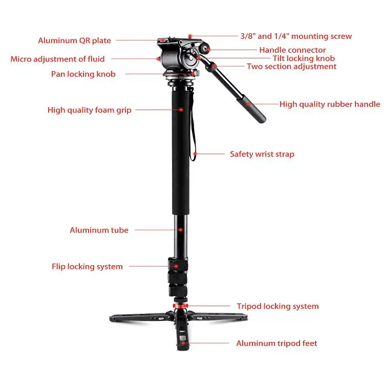 180cm Tripod Monopod Outdoors Light Stand Tripod Laser Mobile Camera