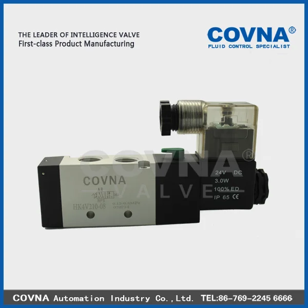 4V210-08 AC220V 5/3 Solenoid Valve Pneumatic Air Valve Solenoid Air Control Valve