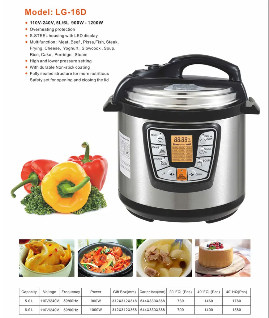 4l,5l,6l Cooking Pot All In One Multipurpose Food Cooker Multifunction