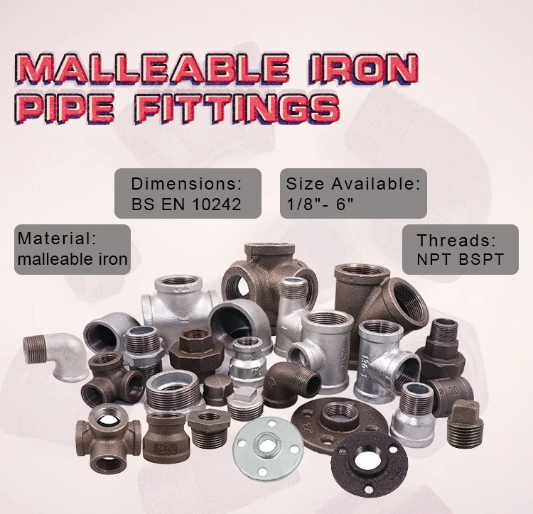 DC Galvanised Malleable Iron Reducing Socket Pipe Fitting 25x20mm 1" x 3/4" 