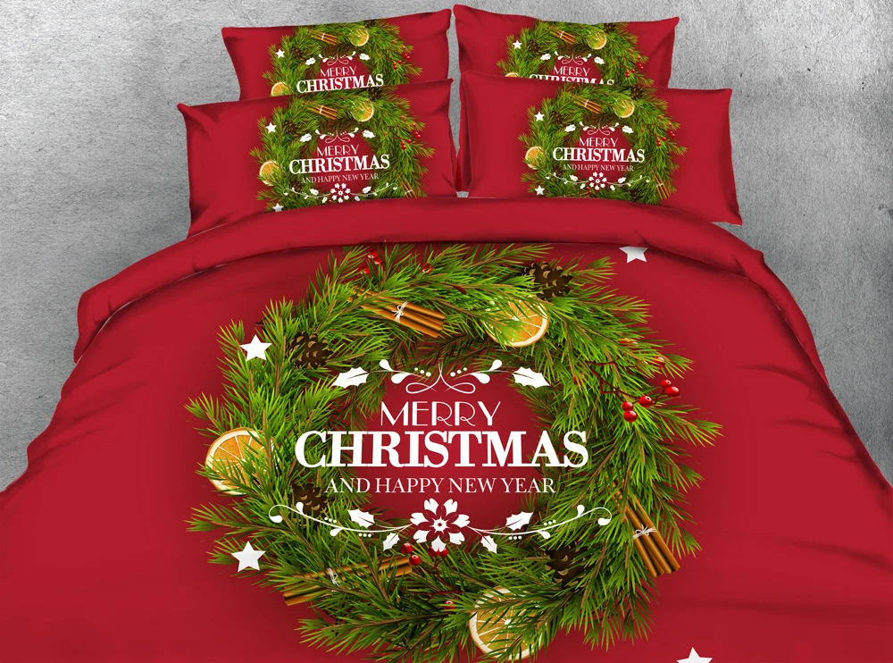 Merry Christmas Greetings 3d Bed Linen Set Buy Bedding Set 3d