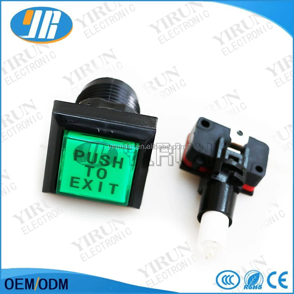 51mm* 33mm Square Push Button 5v 12v Led Illuminated Push Button Buy