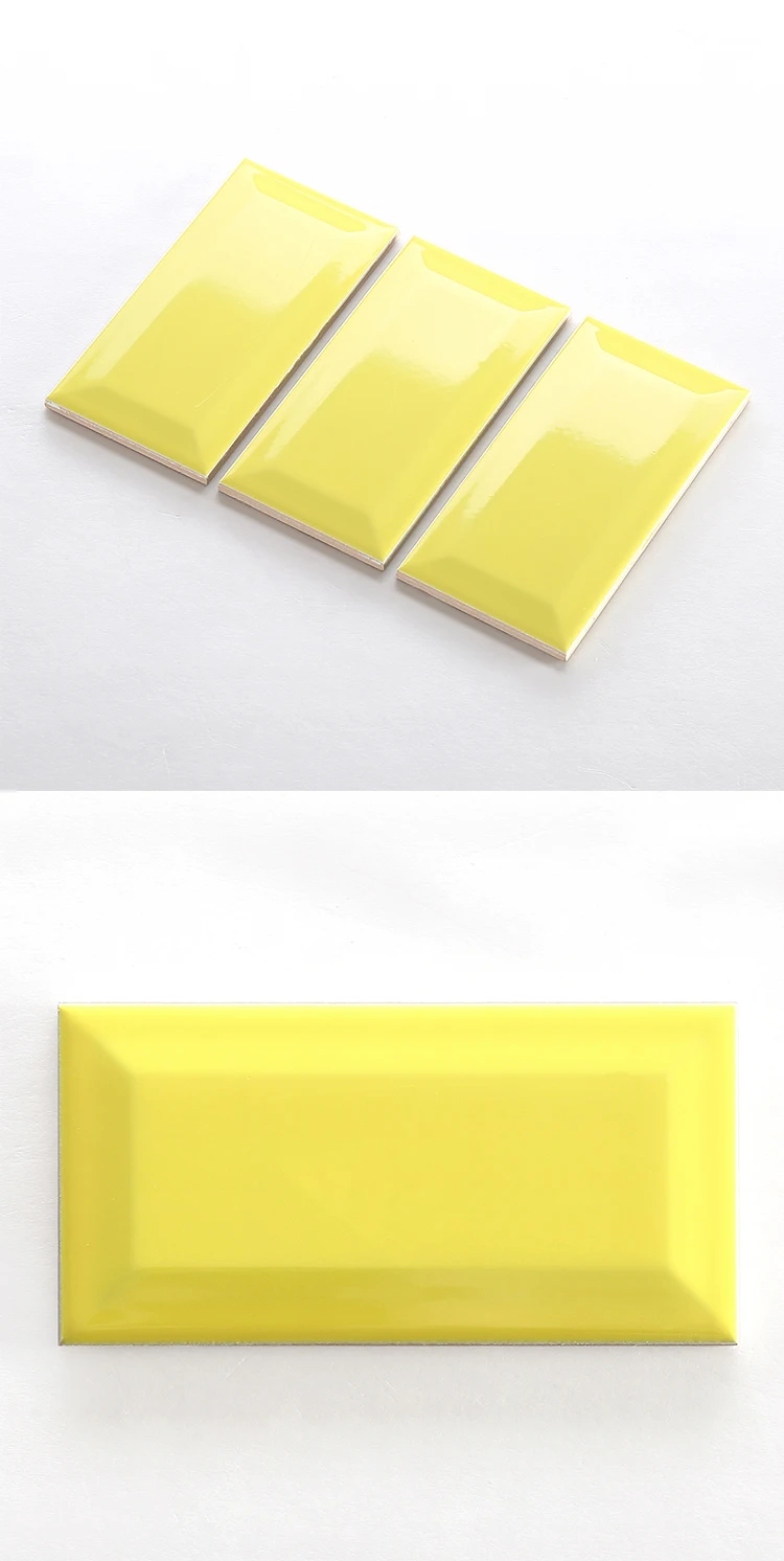 250x400 Kitchen Wall Bathroom Board Wall Panel Yellow Subway Tiles