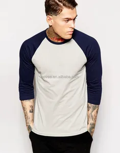 Cut And Sew T-Shirt Long Sleeve Plain Blank Custom Cut And Sew T-Shirt