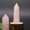 Rose quartz crystal point healing crystal point carved polished