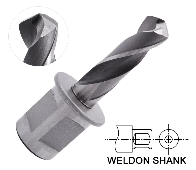 Super Tough Solid HSS Rail Cutter with Weldon Shank for Rail Cutting