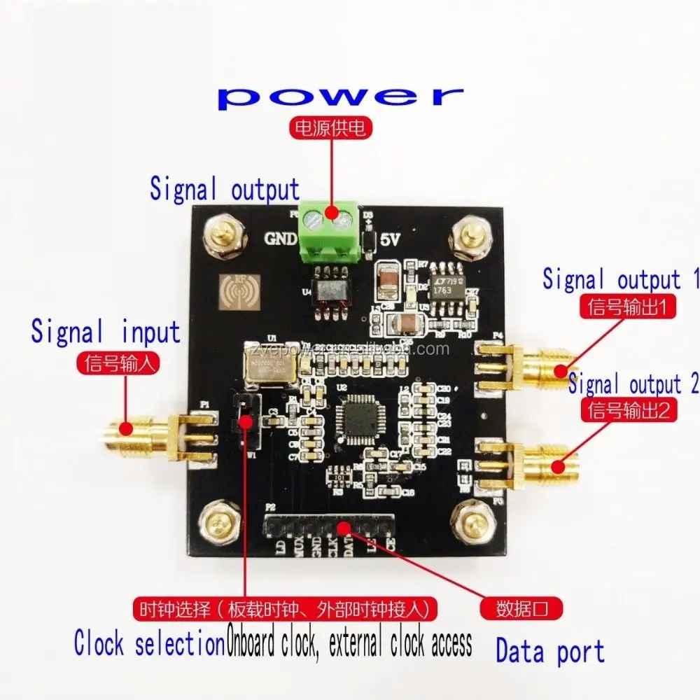 35M-4.4GHz PLL RF Signal Source Frequency Synthesizer ADF4351 Development Board