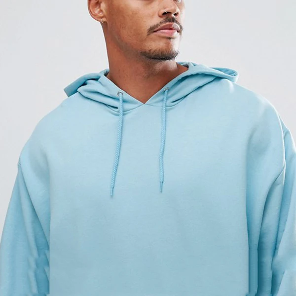 Men's Clothing Wholesale 100% Cotton Plain Light Blue Hoodie With ...