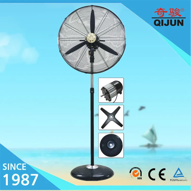 24'' Stand Fan With Round Pedestal Fan Bases With Chrome Pedestal Fan