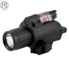 20mm Rail Rifle Pistol Gun Shooting Red Dot Laser Sight Hunting Scopes + Tactical LED Flashlight