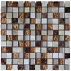 Natural white marble tile natural synthetic resin mosaic tile with hand painted pattern art