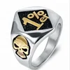 316L jewelry stainless steel 1 % gold ring for men DM 025