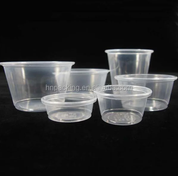 1oz 1.5oz 2oz 3.5oz 4oz Food Grade Pp Disposable Sauce Cup With Cover