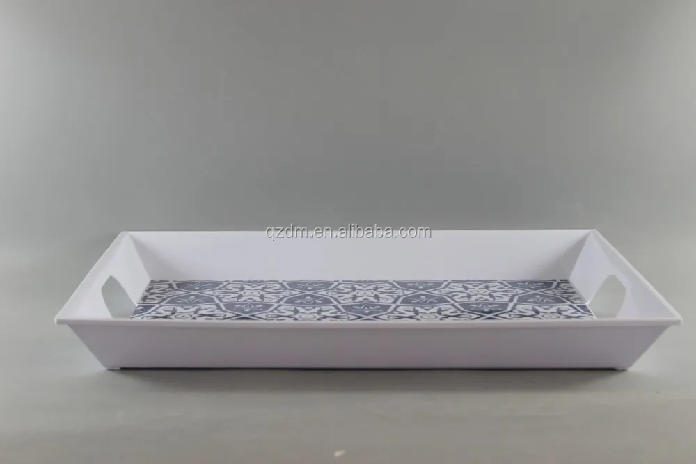 30% Melamine 20 Inch Large Serving Tray With Handle