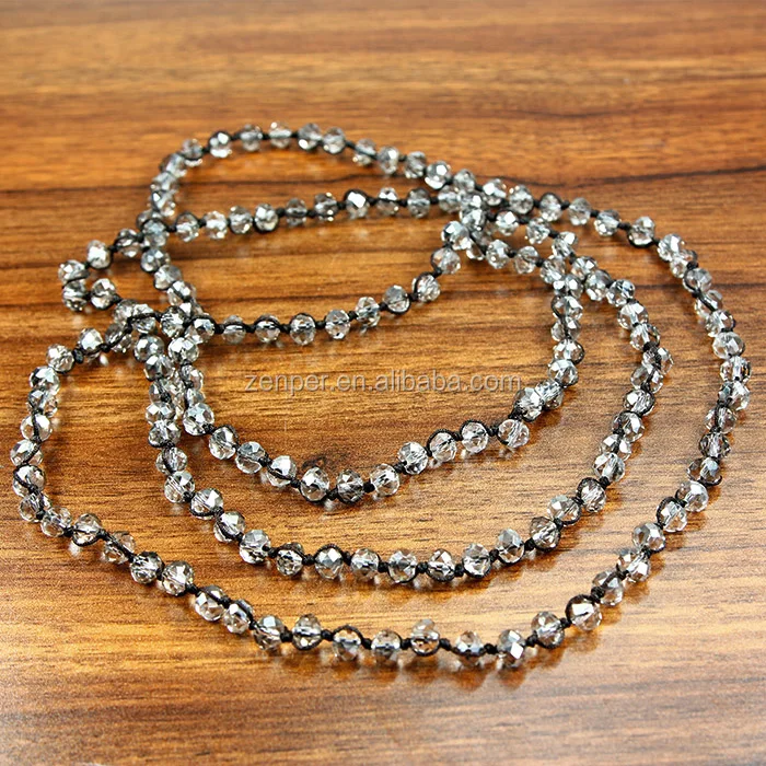 Crystal Necklaces,Faceted Crystals,Hand Knotted Necklaces Buy Knotted