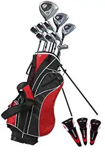 Precise AMG Men's Complete Golf Club Set, Right Hand, Black/Red