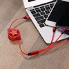 Super quality new design 3 in 1 usb data cable multi charging make retractable For Factory Wholesale