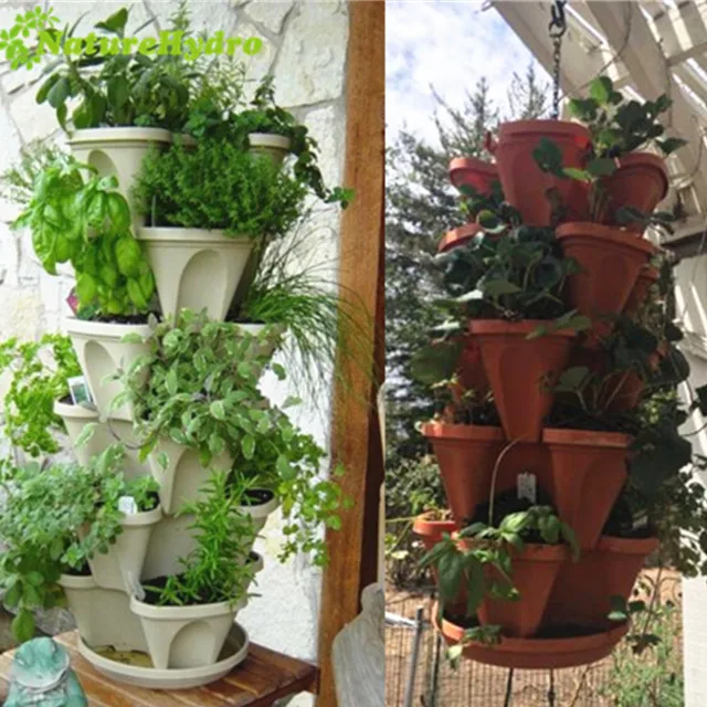 Vertical Stacking Pots Hydroponic Systems Farming Greenhouse - Buy ...