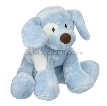 blue plush dog toy