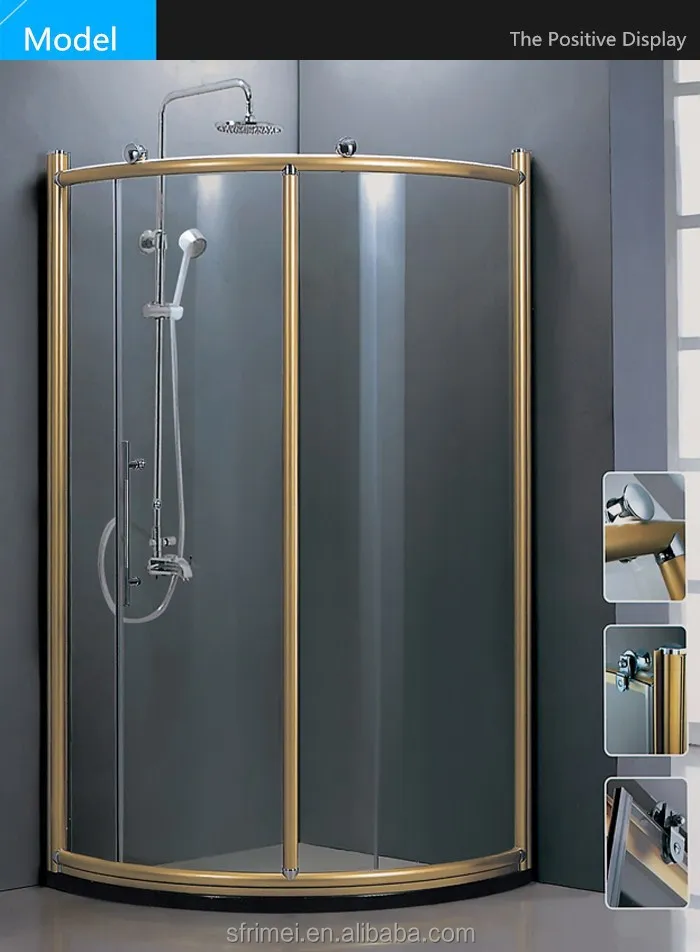 K 7905 Golden Indoor Portable Freestanding Corner Bath Shower Enclosure