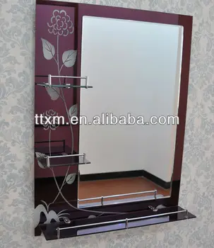 2017 Malaysia Sandblast Painting Design Double Layer Clear Silver 2017 Malaysia Sandblast Painting Design Double Layer Clear Silver Mirror Color Wall Mounted Gl Shelves Light