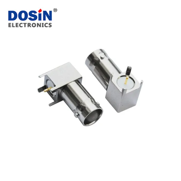 waterproof right angle bnc male PCB mount connector for tv antenna