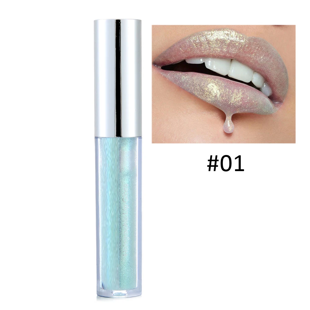 Private Label Lip Makeup Mermaid Lipgloss Rich Color Glitter Lip Gloss Long Lasting Nude 8407