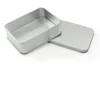 Wholesale decorative small metal rectangle plain tin boxes hinge