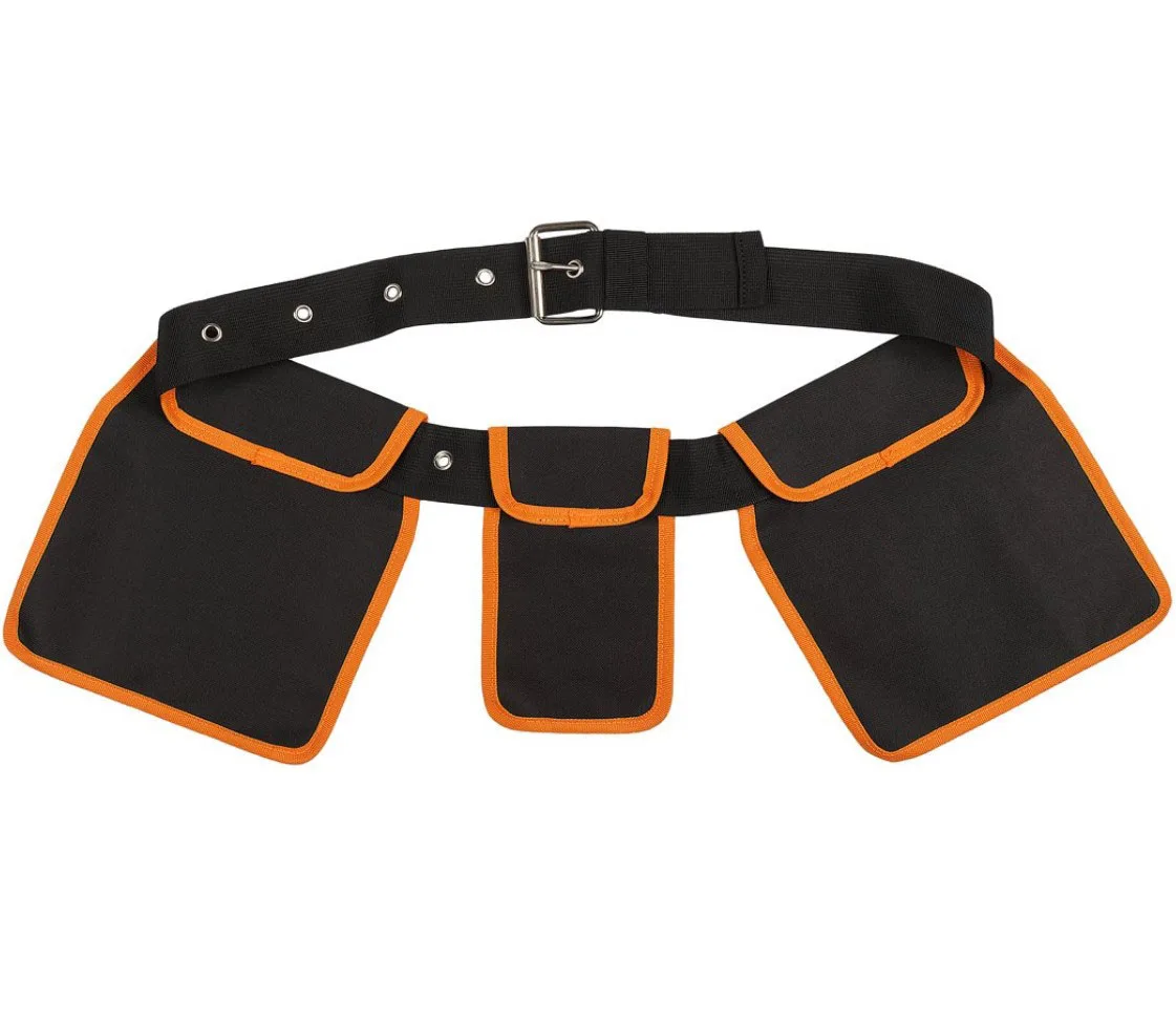 Black / Orange Heavy Duty Tool Belt Apron Bag Carpenters Joiners