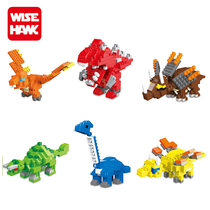 WiseHawk nano modelos de construção de brinquedos de blocos de construção de mini dinossauro brinquedos