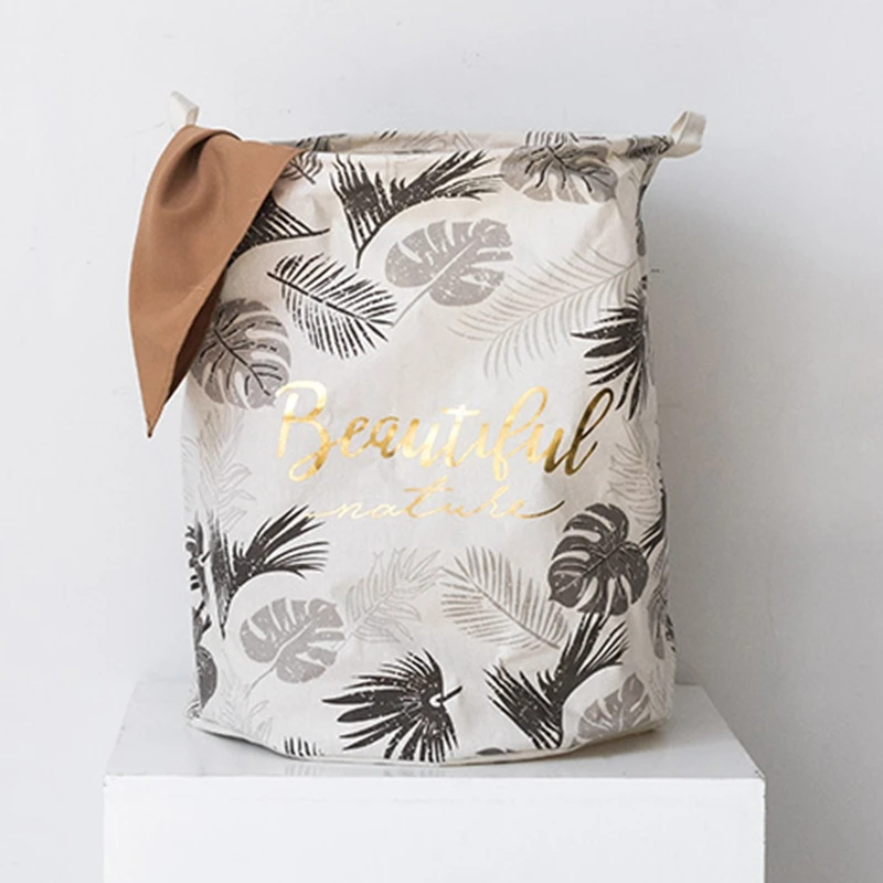 Household room cleaning clothes storage natural eco friendly breathable logo custom printing laundry basket
