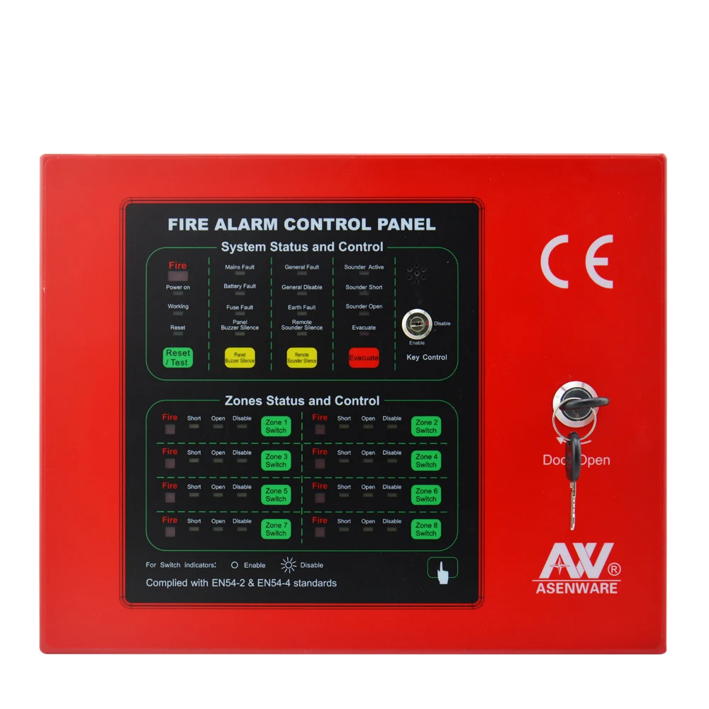1 to 32 Zone GSM Conventional Fire Alarm Control panel with 24V