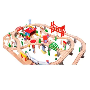 childrens wooden train track