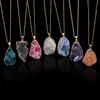 fashion colorful natural stone pendant necklace custom jewelry