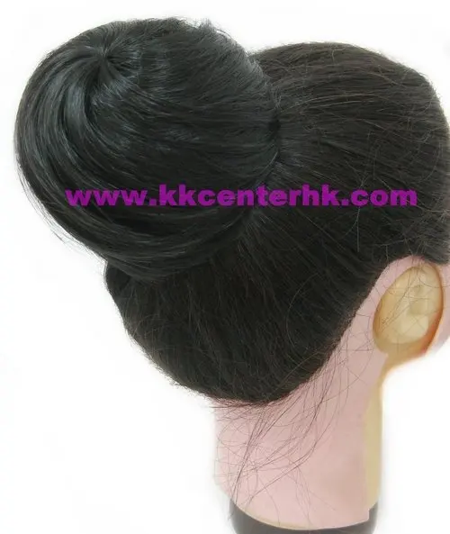 black wig bun