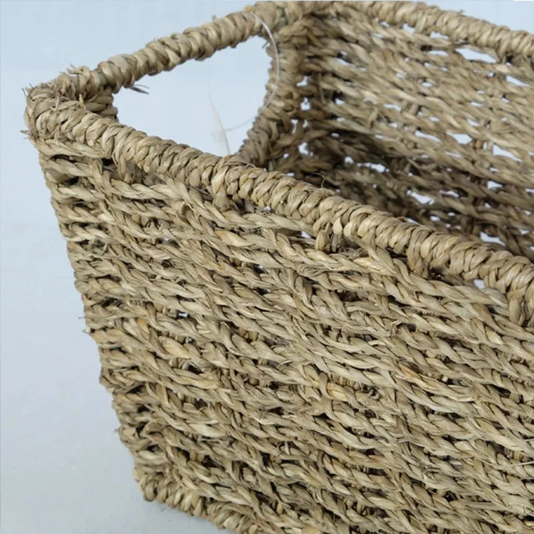 Renel Customized Pure Natural Decorative Cane Basket With Handle