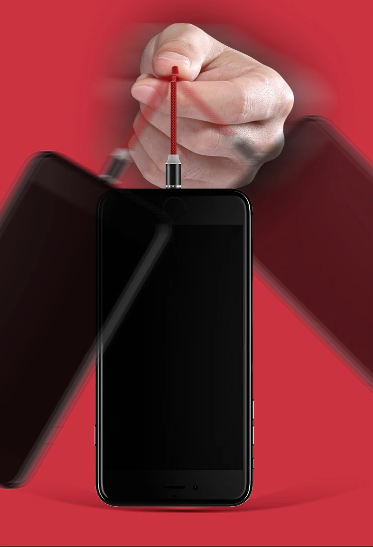 USAMS SJ292 Nylon Braided 2.1A fast charge Magnetic USB data transfer cable for iPhone