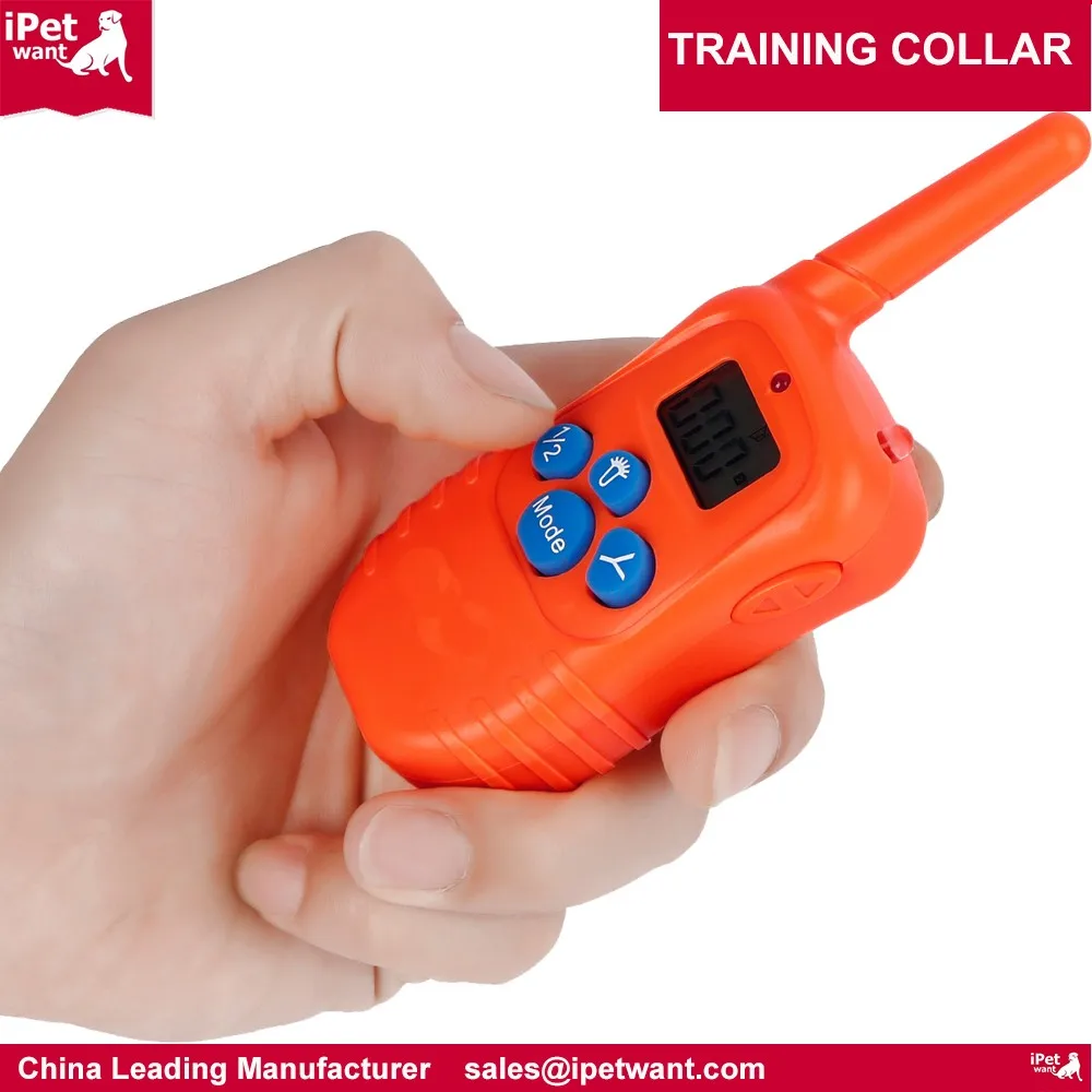 2017 New Pet Product Rubber Button Orange Dog Training Collar With