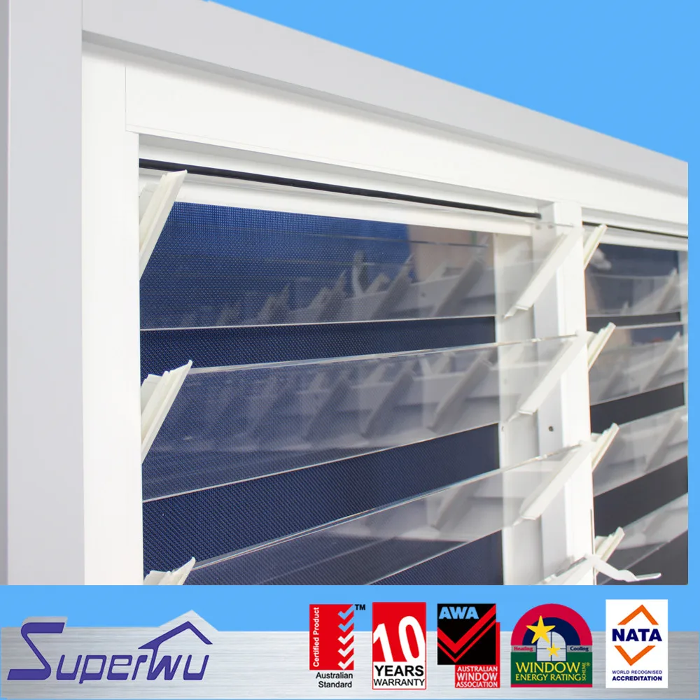 Adjustable louver construction material aluminum glass louver price of glass louver for commercial