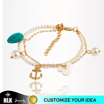 Anchor Charms Pearl Bracelet Hong Kong Jewelry Whole Anchor Charms Pearl Bracelet Hong Kong Jewelry Whole